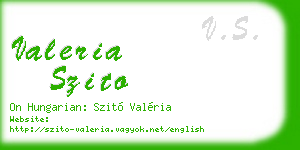 valeria szito business card